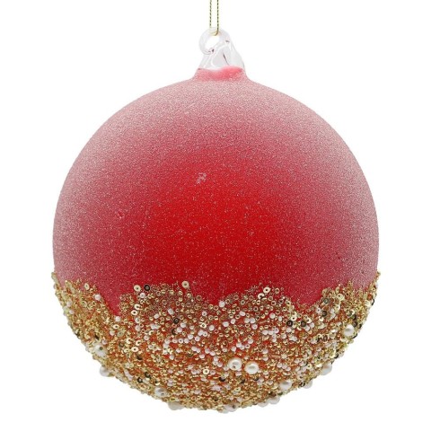 SFERA VETRO BRILL ROSSO D150 MM.